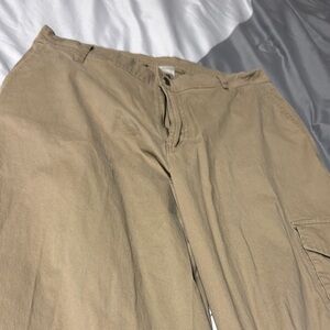 Mono B Tan Cargo Jumpsuit Cotton Blend